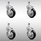 Service Caster 5 Inch SS Black Polyurethane Wheel Swivel 1/2 Inch Threaded Stem Caster Set Brake SCC-SSTS20S514-PPUB-BLK-TLB-121315-4 - alternate 1